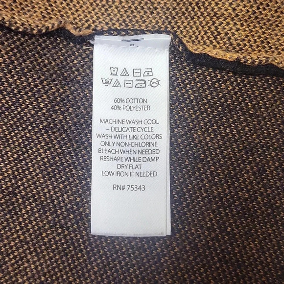 🛍Rachel Zoe Hooded Tan and Black Open Front Cardigan Womens Size Small - Picture 3 of 8